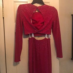 RARE Sherri Hill LONG SLEEVE two piece formal!